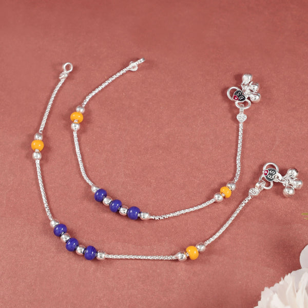 Kia Silver Anklets For Kids