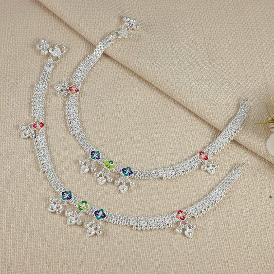 Riley Silver Anklets