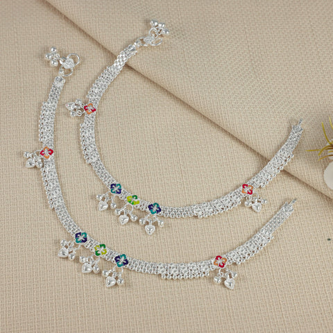 Riley Silver Anklets