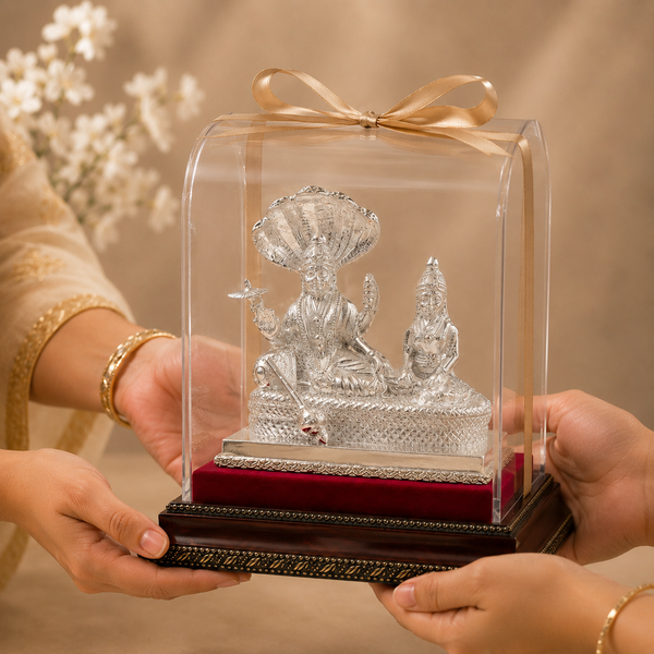 Precious Laxmi Narayan Silver Idol