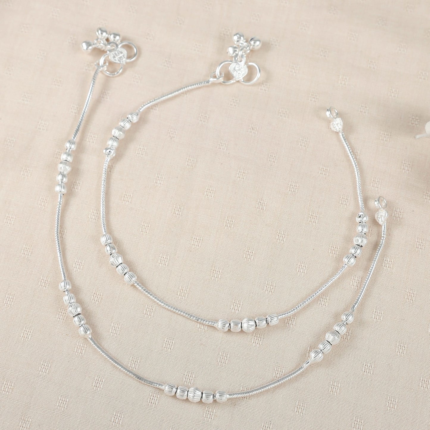 Nova Silver Anklets