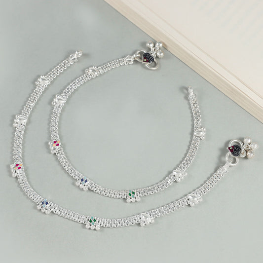 Neha Silver Anklets