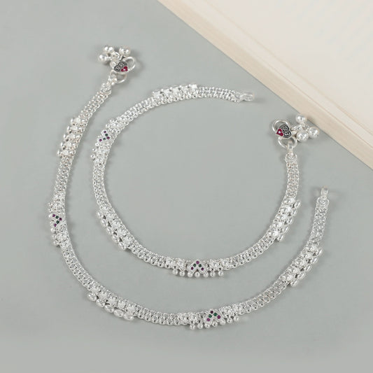 Jiya Silver Anklets