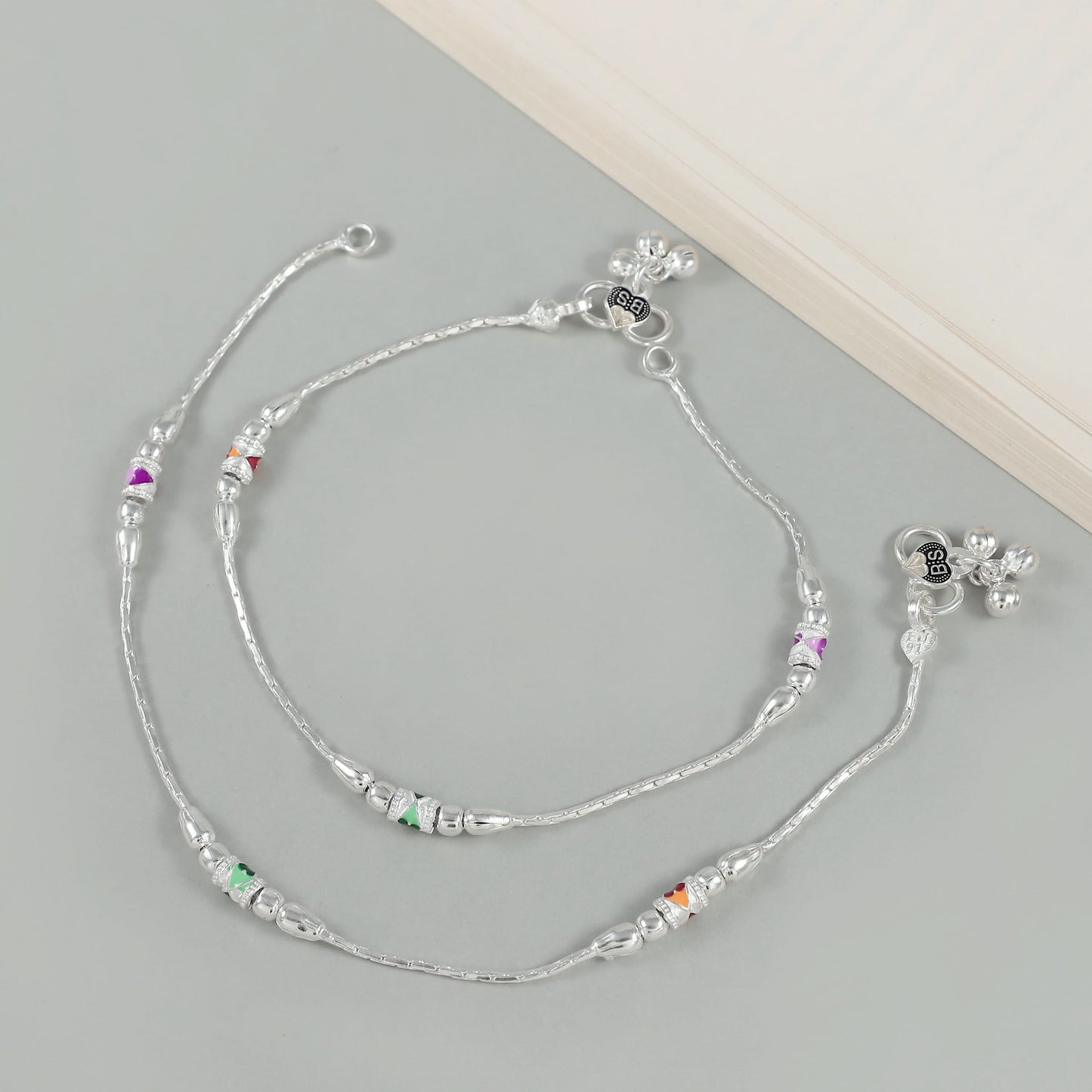 Tanvi Silver Anklets