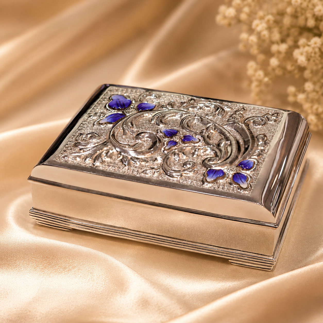 Royal Bloom Silver Box