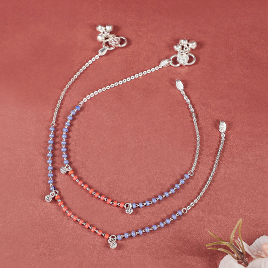 Aarishi  Silver Anklets