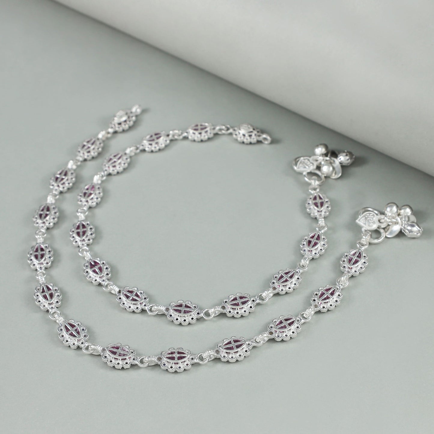 Rose Silver Anklets