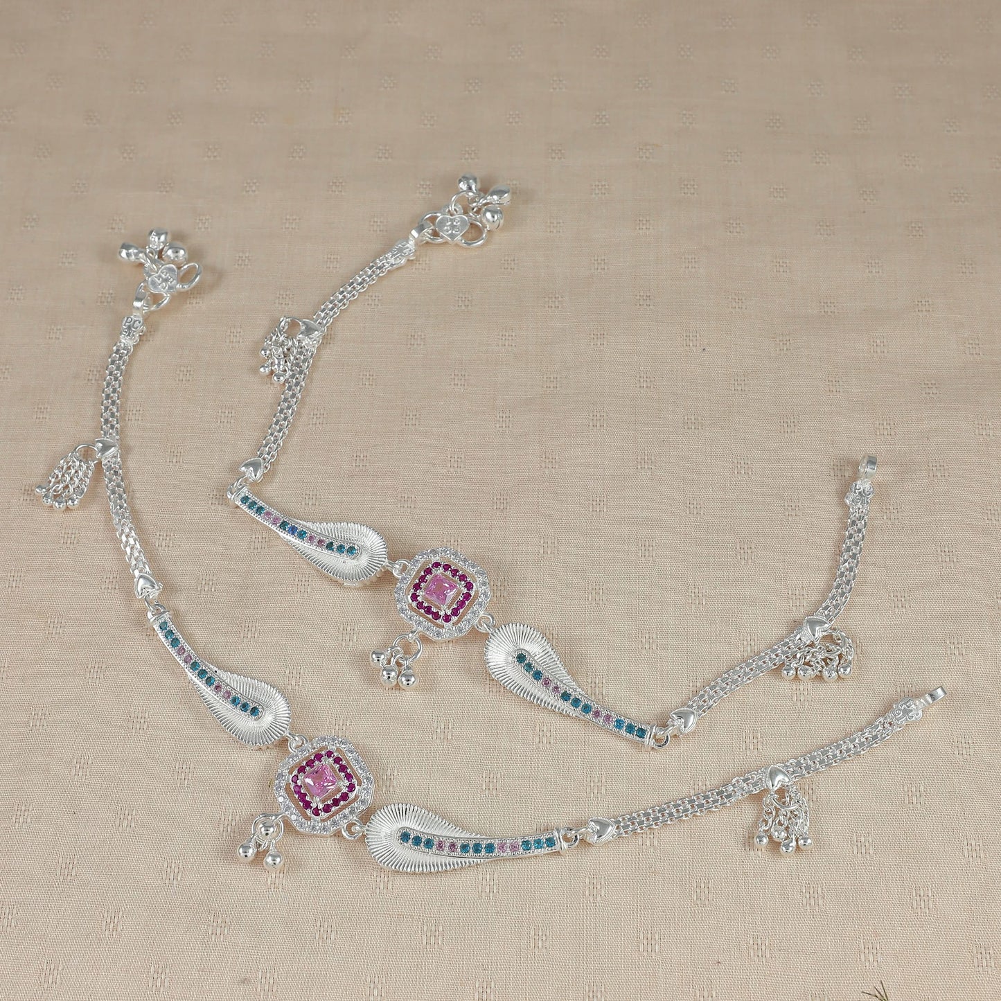 Ananya Silver Anklets