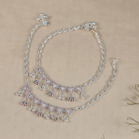 Aarini Silver Anklets