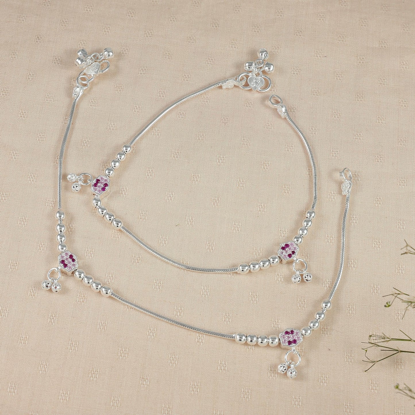 Eva Silver Anklets