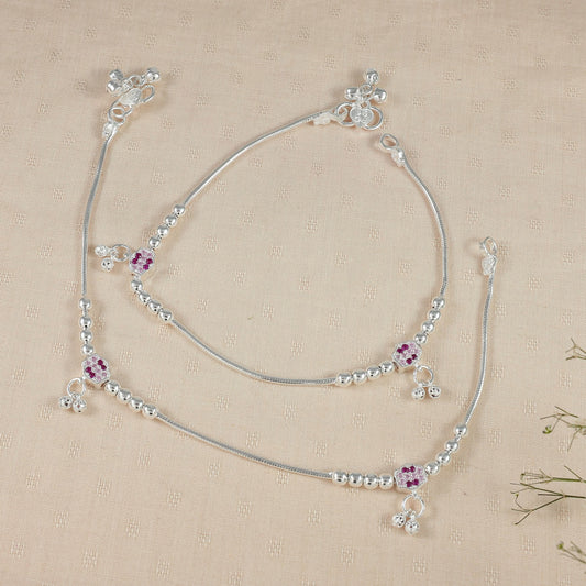 Eva Silver Anklets