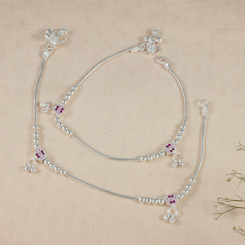 Eva Silver Anklets