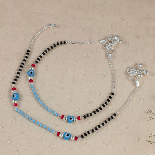 Meera Silver Anklets
