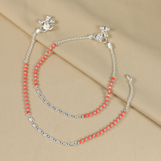 Pretty Silver Anklets
