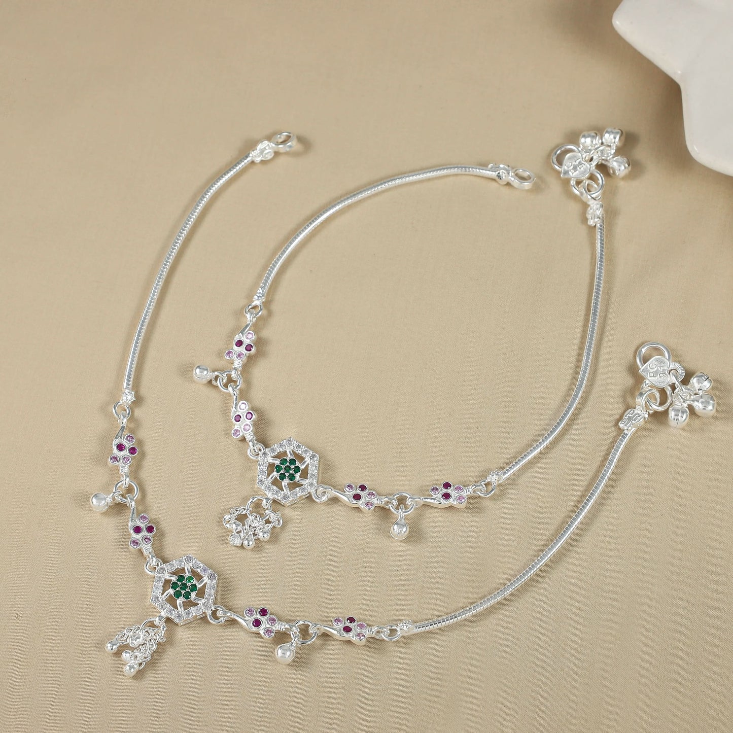 Myra Silver Anklets