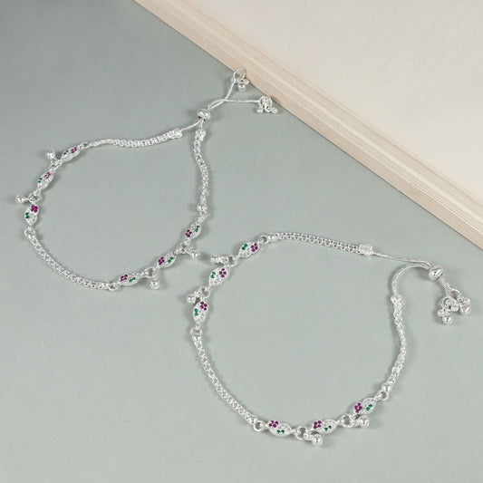 Sara Silver Anklets