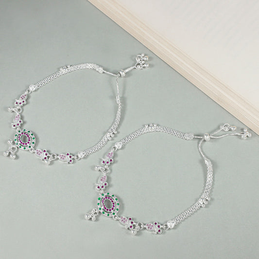 Maryam Silver Anklets