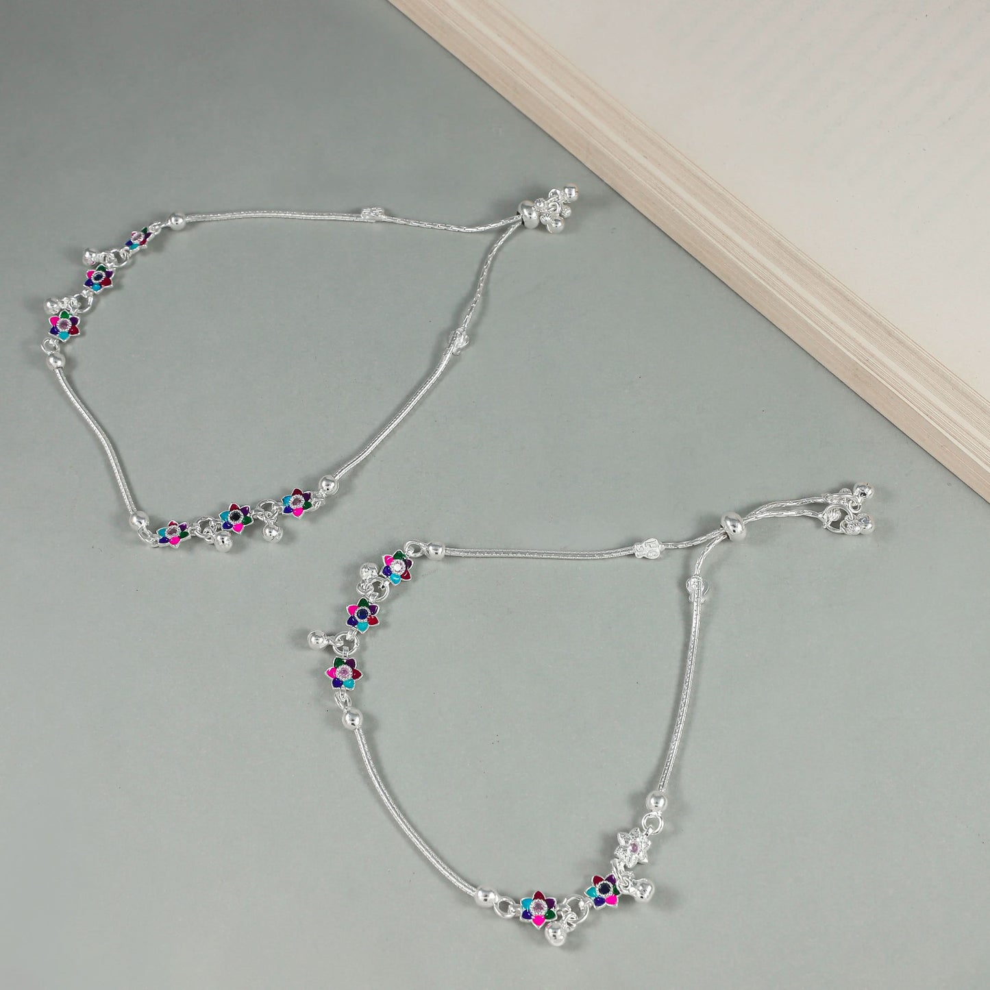 Samara Silver Anklets