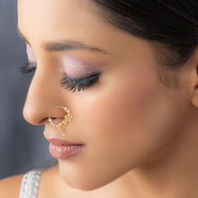 Pearl Crescent Nath - Elegant gold adornment
