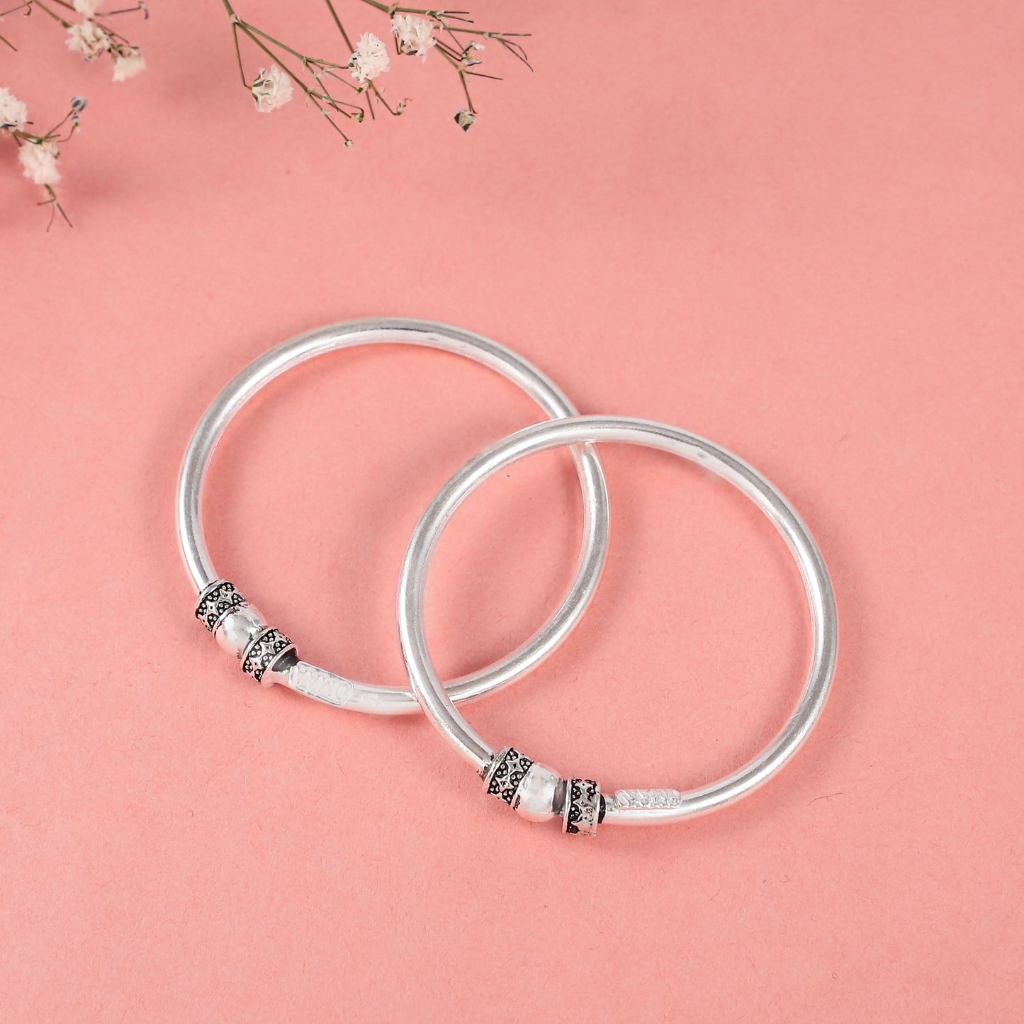 Zoya Silver Baby Bangles