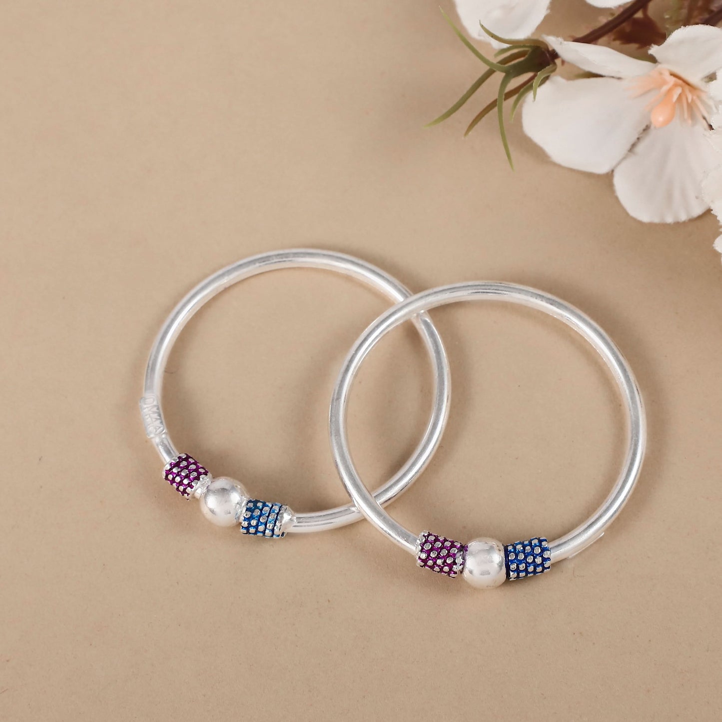 Diya Silver Baby Bangles