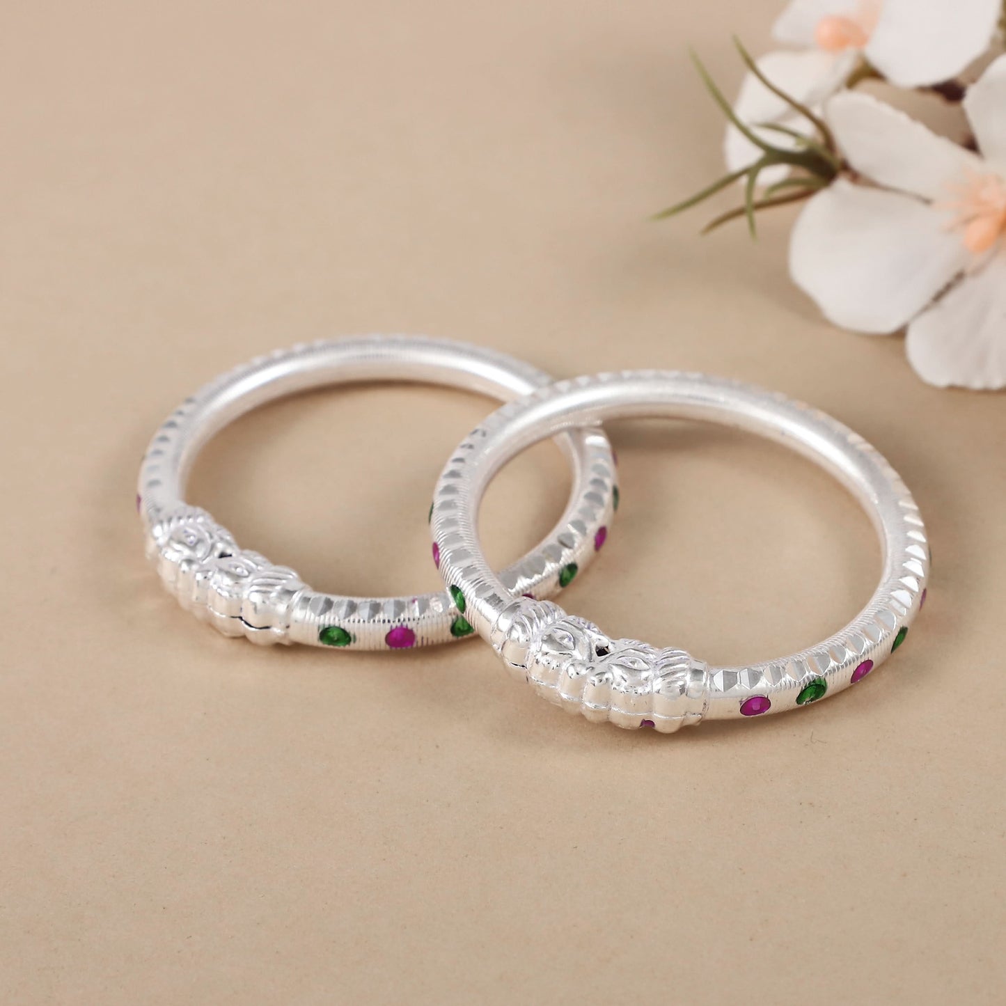 Chaya Silver Baby Bangles