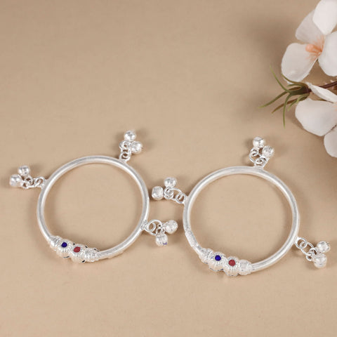 Esha Silver Baby Bangles