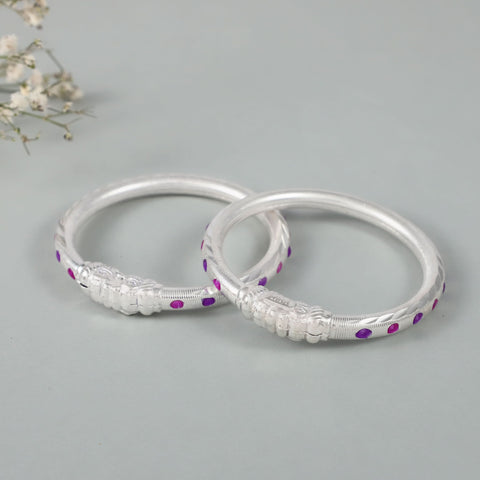 Mira Silver Baby Bangles