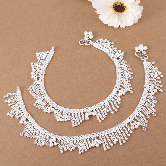 Avni Silver Anklets