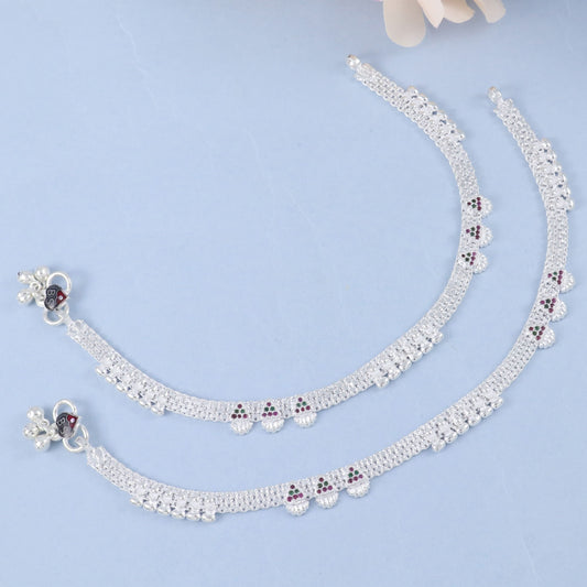 Hemani Silver Anklets