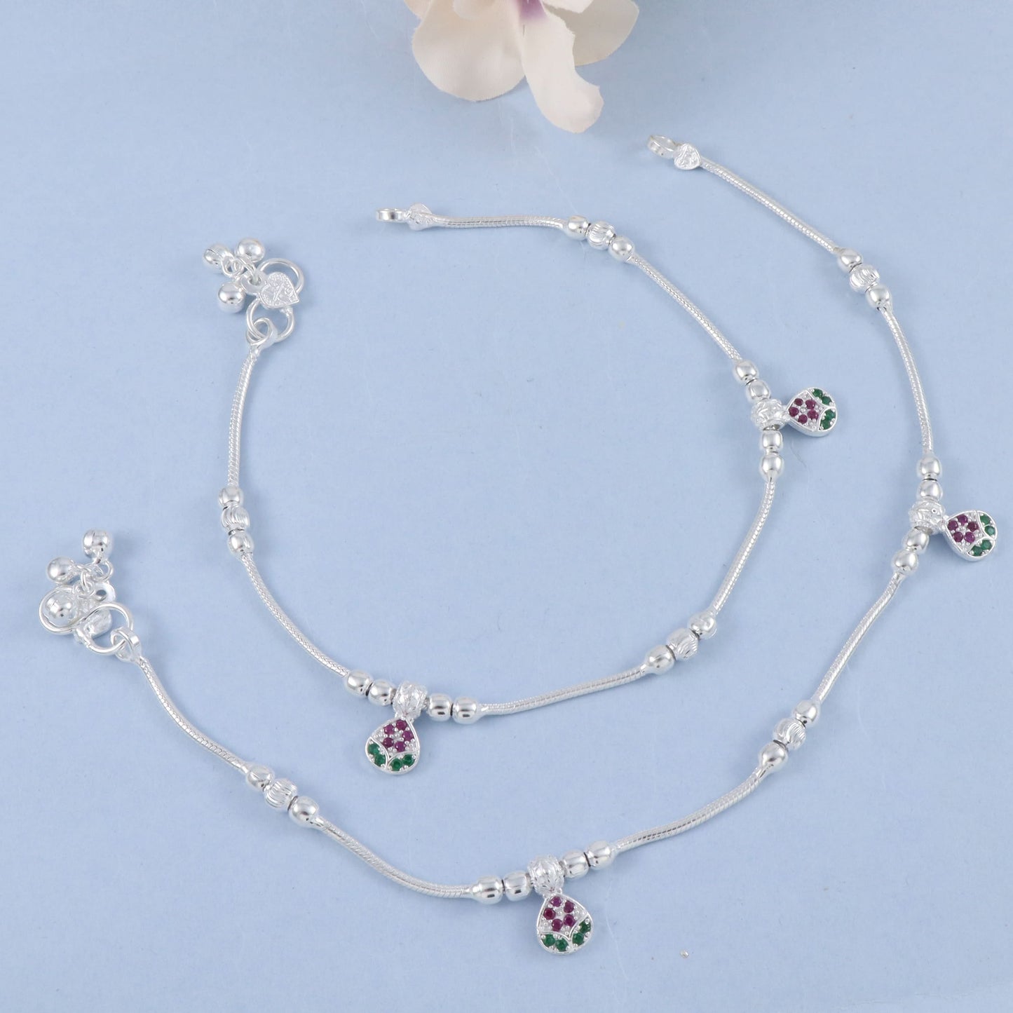 Mahika Silver Anklets