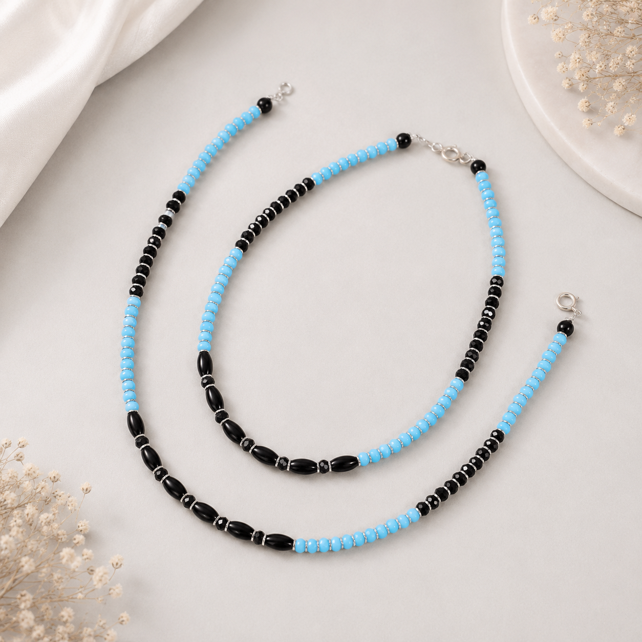 jya Silver Anklets