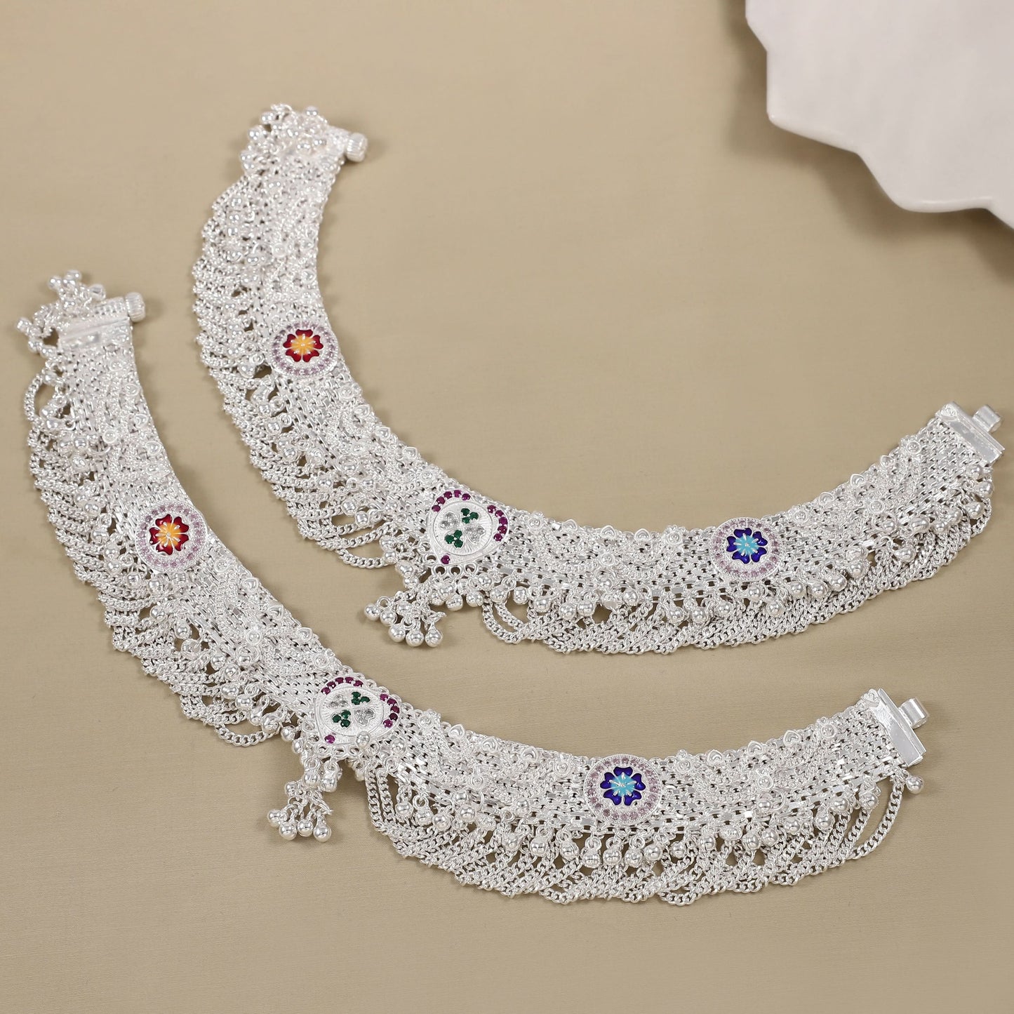 Joya Silver Anklets