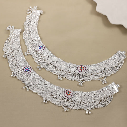 Anvi Silver Anklets
