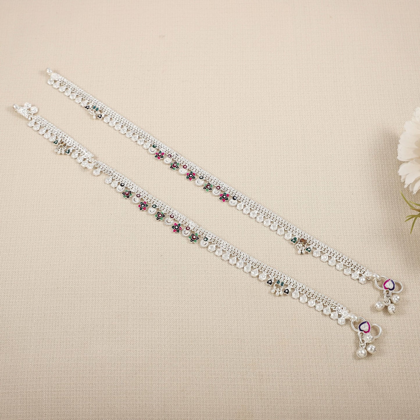 Aadarshini Silver Anklets