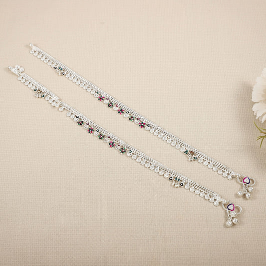 Aadarshini Silver Anklets