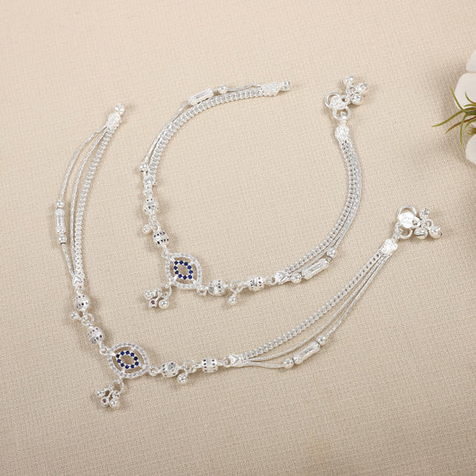 Aanya Silver Anklets