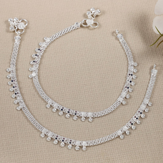 Kavya Silver Anklets