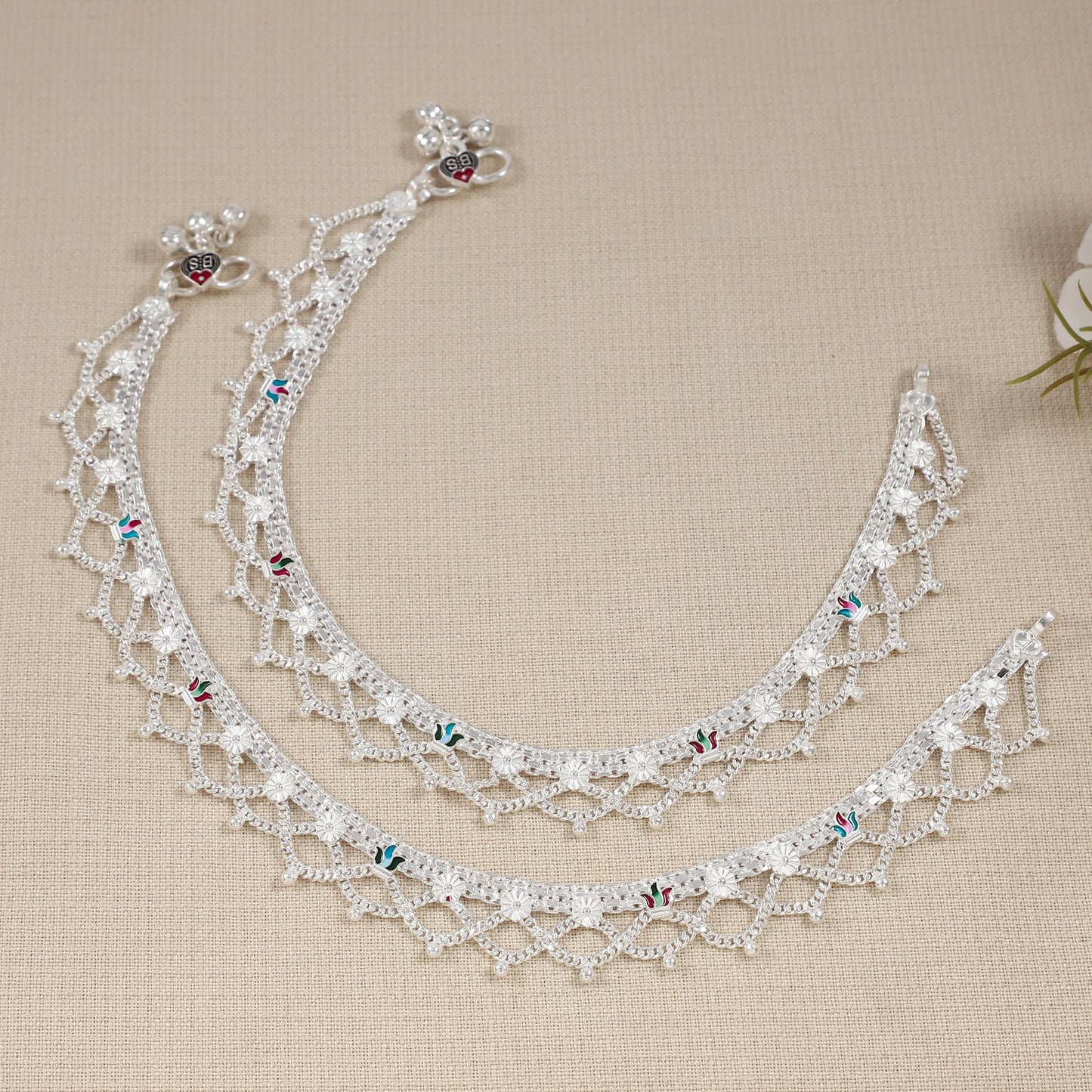 Aachal Silver Anklets