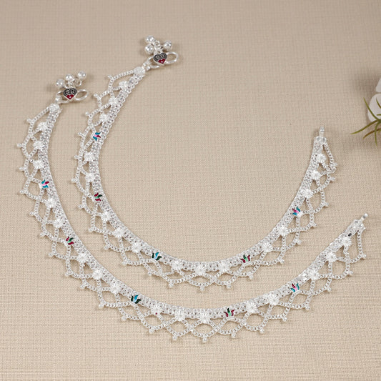 Aachal Silver Anklets
