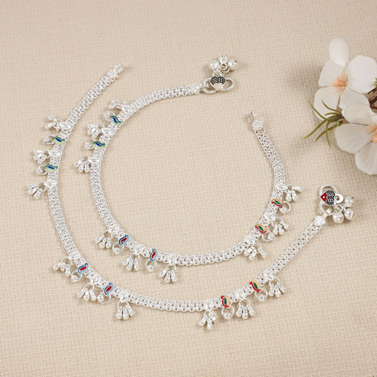 Amara Silver Anklets