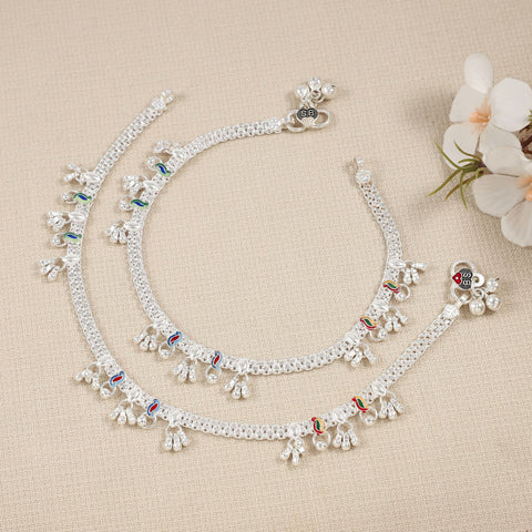 Amara Silver Anklets