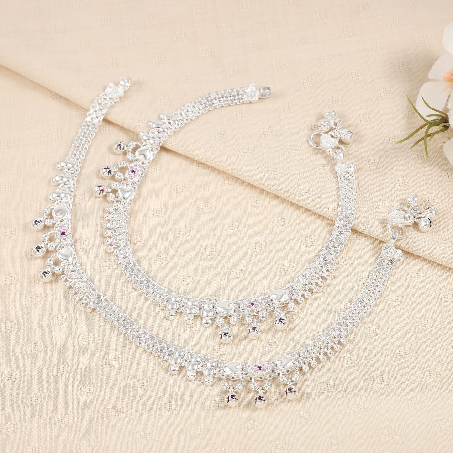 Anvi Silver Anklets