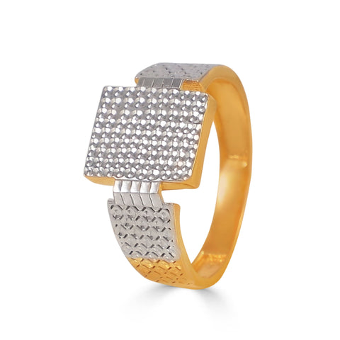Arhaan Dual Tone Gold Ring For Him
