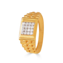 Ronav Imperial Grid Gold Ring