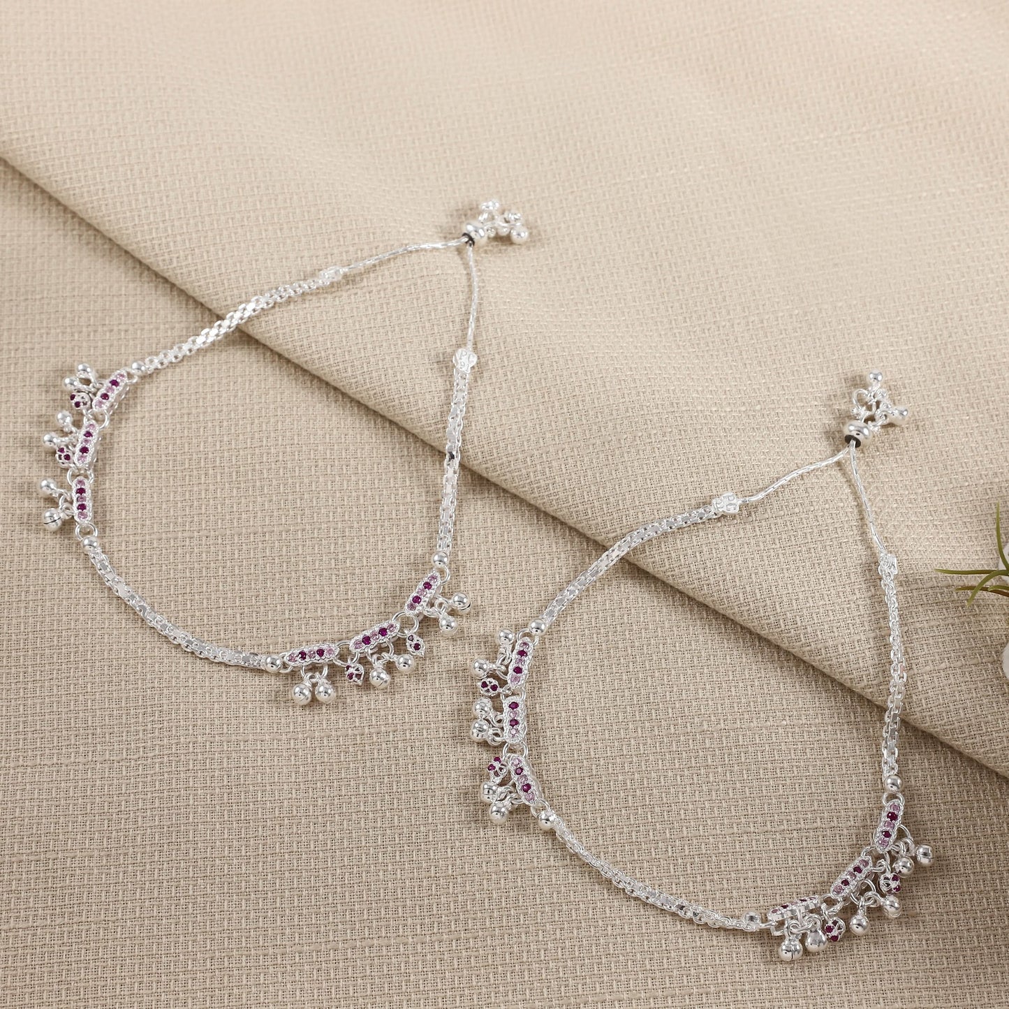 Amulya Silver Anklets