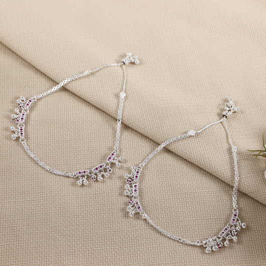 Amulya Silver Anklets