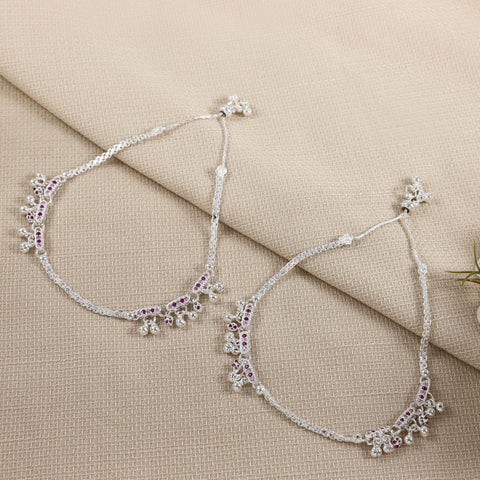 Amulya Silver Anklets