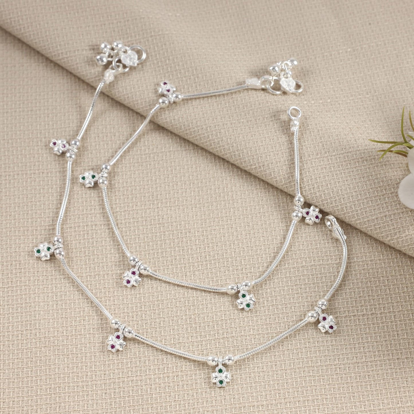 Nimah Silver Anklets