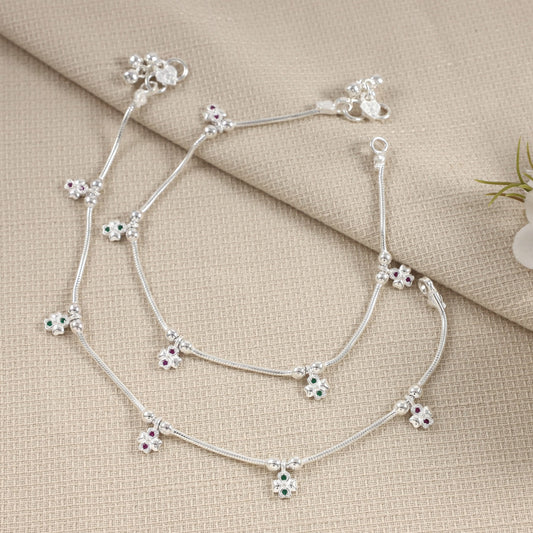Nimah Silver Anklets